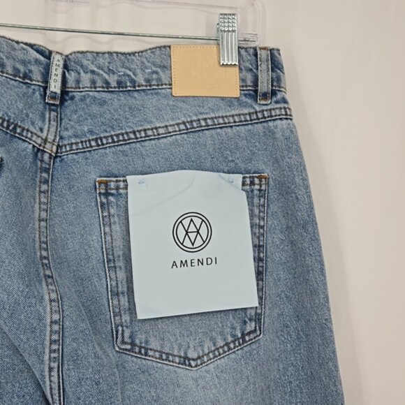 Amendi Rosie - Light Me Up High Rise Cotton Denim Stone Washed W32 L32 - Picture 9 of 16